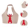Bunny Easter Bag Felt Tote with Handle Basket Container for Party Supplies