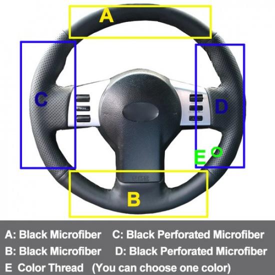 For Infiniti FX FX35 FX45 For Nissan 350Z Hand Sewing Car Steering Wheel Cover