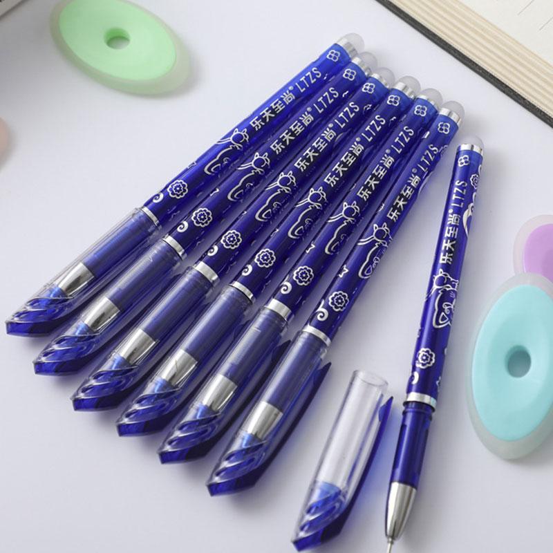 0,5 мм школьные офисные ручки сменные стержни стираемые ручки набор 20/40 шт ластик синий черный моющийся