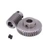 A Pair 1M Modulus Worm Gear Ratio 5/20/30/40/50/60 Teeth Turbine Worm 40CR Tunable Material Good Quality Precision