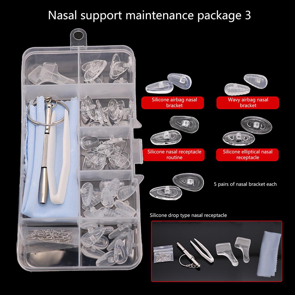 25 пар/набор Силиконовые носоупоры для очков Мягкие носоупоры Очки Противоскользящие носоупоры Инструменты для ухода за глазами Аксессуар для очков