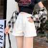 Pants Classic and Minimalist Fashion Versatile Thin Female High-waisted Double-breasted Thin Loose Wide-legged Pants Rolled Son Summer Denim Shorts