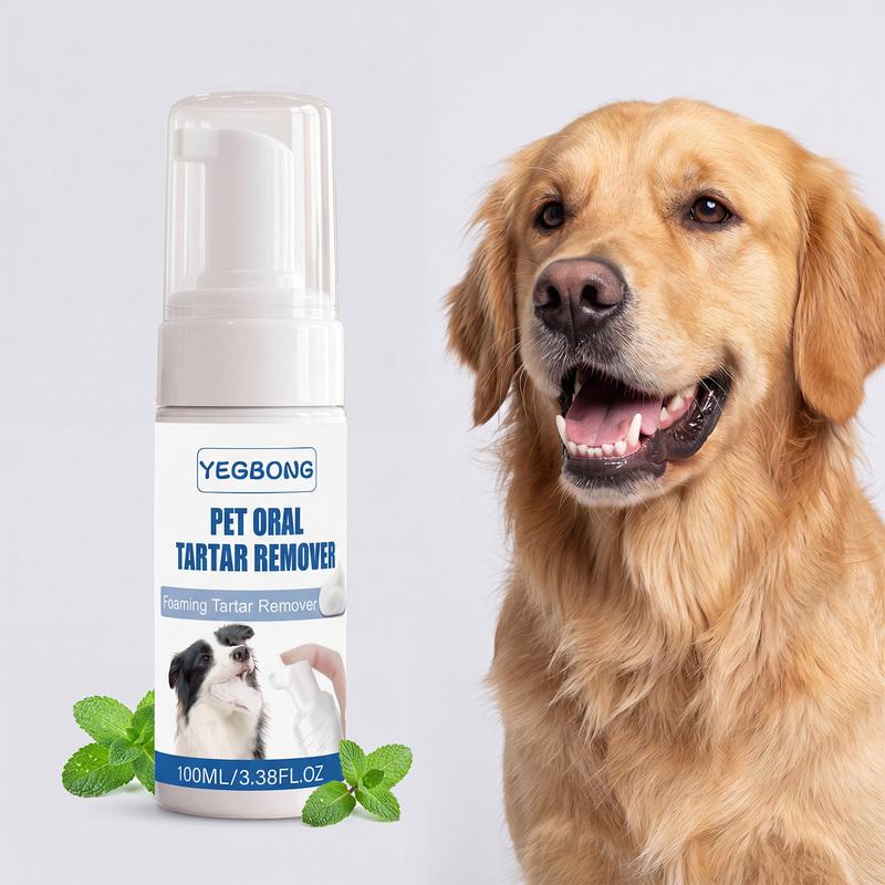 Pet Oral Cleaning Foam Natural Plants Ingredients Pet Teeth Whitening Mousse Safe Effective Pet Tartar Remover for Pet Oral Care