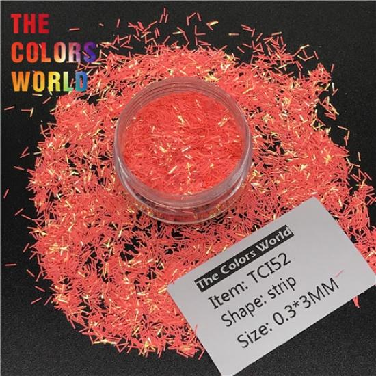 TCT-199 перламутровые переливающиеся цвета 0,3*3 мм мишурная полоска короткая планка для украшения ногтей гель для ногтей блестки для тела ручная работа