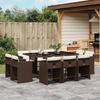 VidaXL Garden Dining Set and Cushions 11 Pcs Brown Rattan 3277976