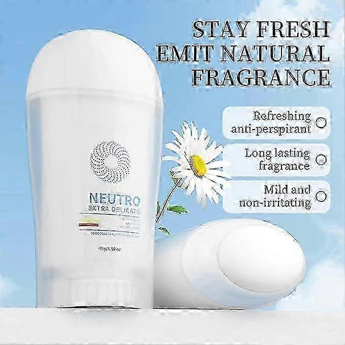 Antiperspirant Women's Deodorant Stick with Triple Moisturising-12H Sweat & Odour Protection Natural Deodorant - Against White Marks for Men & Women
