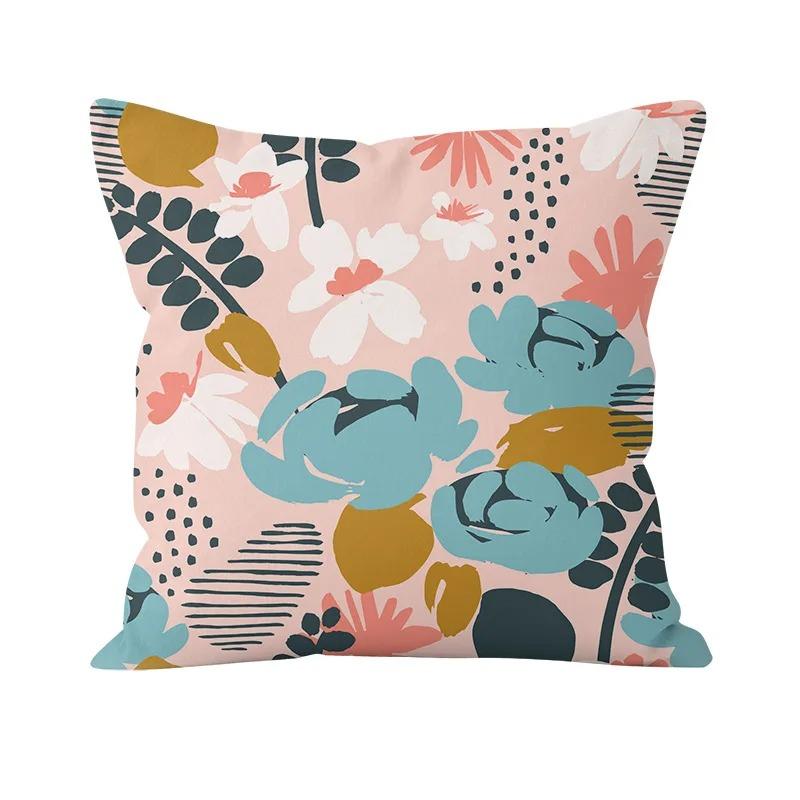 Цветочный узор Декоративная наволочка Офис Гостиная Автомобиль Украшения Дома Наволочка