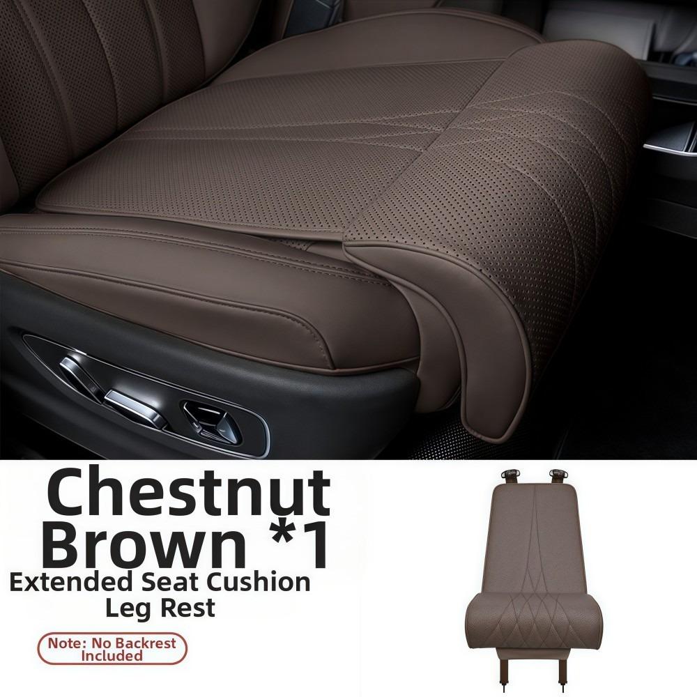 Кожаный удлинитель сиденья подушка для ног подушка сиденья с эффектом памяти подушка для поддержки ног для автомобильного сиденья для долгой поездки
