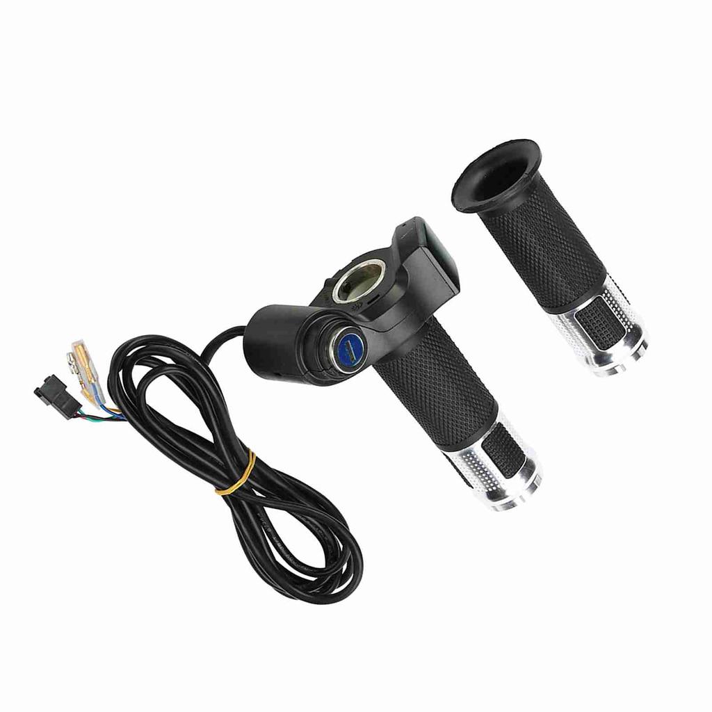 5-проводной светодиодный дисплей напряжения поворотный дроссель универсальный для 12-99 В электроскутера(Серебряный)