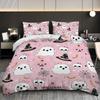 3pcs Halloween Themed Cartoon Ghost Spooky Pattern Bedding Set Halloween Home Decoration