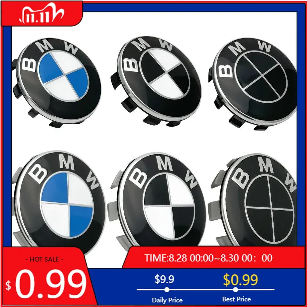 BAGH3 Car Sticker 4pcs 68mm 56mm car wheel hub center cover modification accessories, suitable for BMW E36 E39 E46 E60 E90 E90 F10 F30