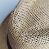 Simple Women Ribbon Decoration Wide Brim Men Beach Hats Fedoras Weave Shade Sun Caps Straw Hat