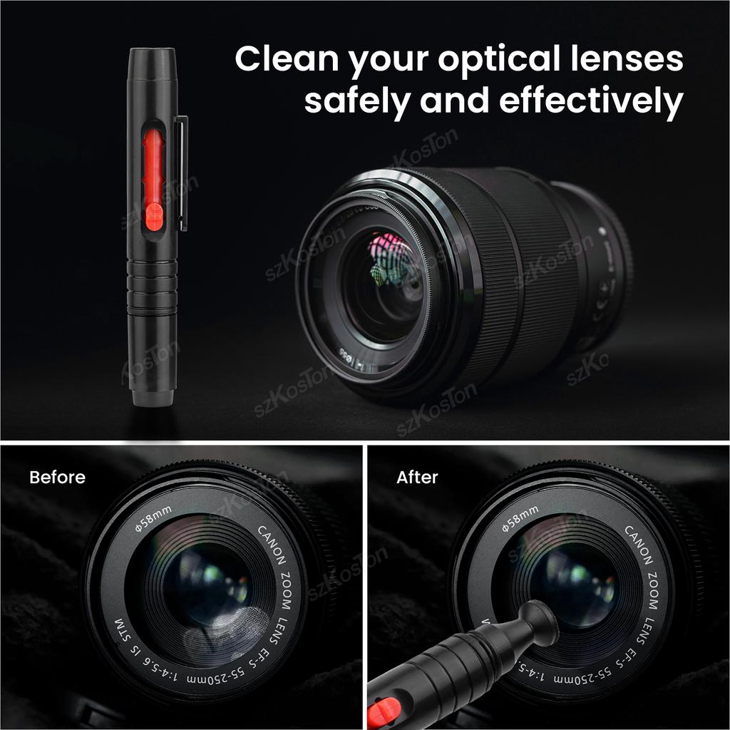 Ручка для чистки объективов с выдвижной мягкой щеточкой для зеркальных камер, телескопов и чувствительной электроники, инструмент для чистки оптики