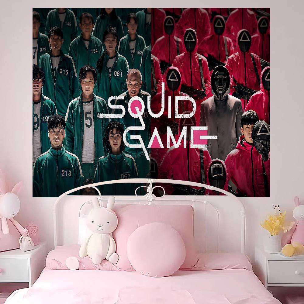 TV Game SSquids Anime Tapestry Art Science Fiction Room Home Decor Wall Art Decor