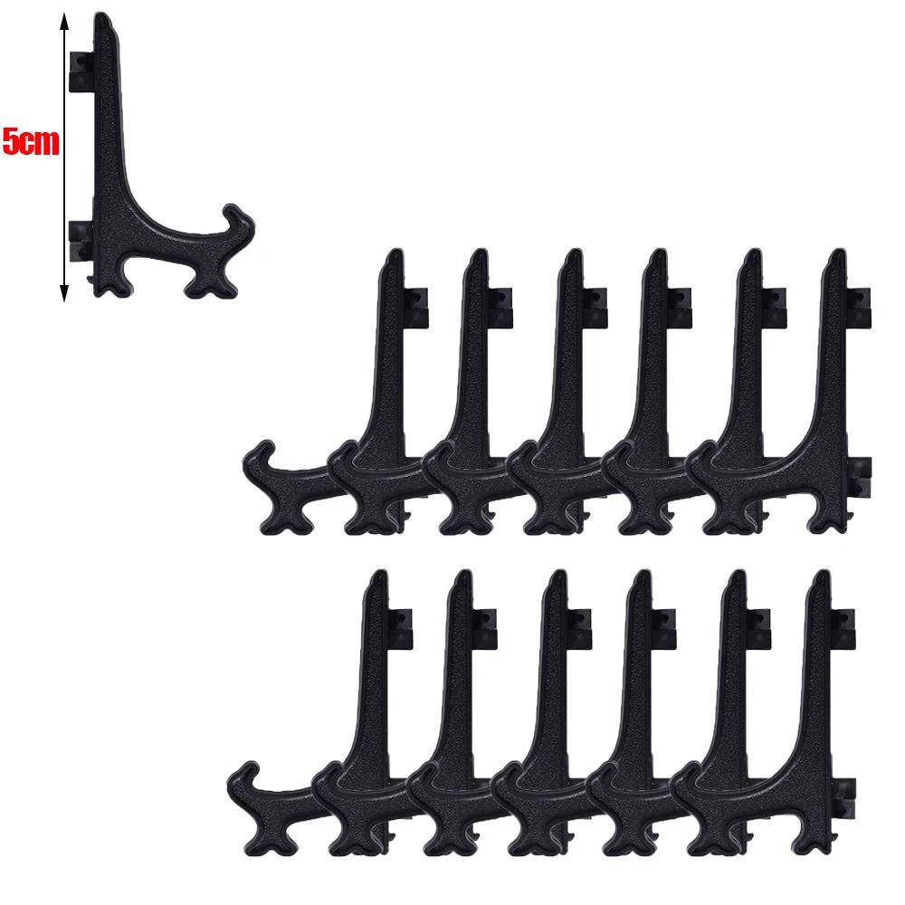 20x Portable Dish Display Stand Foldable Plastic Display Stand Photo Frame Stand Plate Saucer Pottery Display Home Storage Rack
