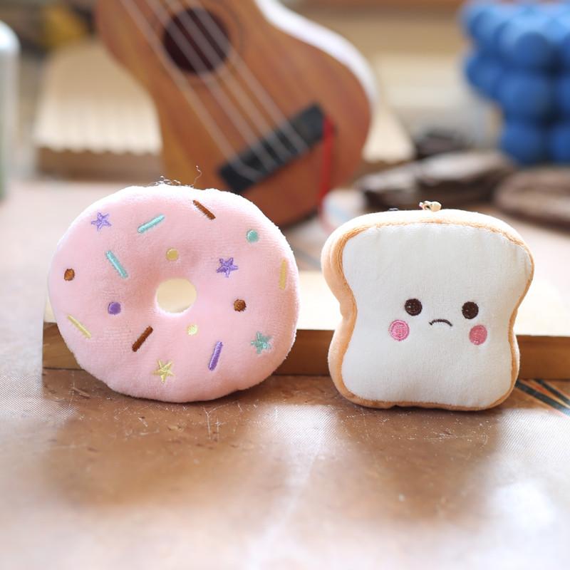 Cute Donut Pendant Plush Toy Doll Small Bag Hanging Decoration Keychain Doll Doll