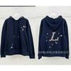 Unisex Cotton Hoodie With Embroidered Letter Sailboat Design Loose Fit Casual Sweatshirt Daily Wear