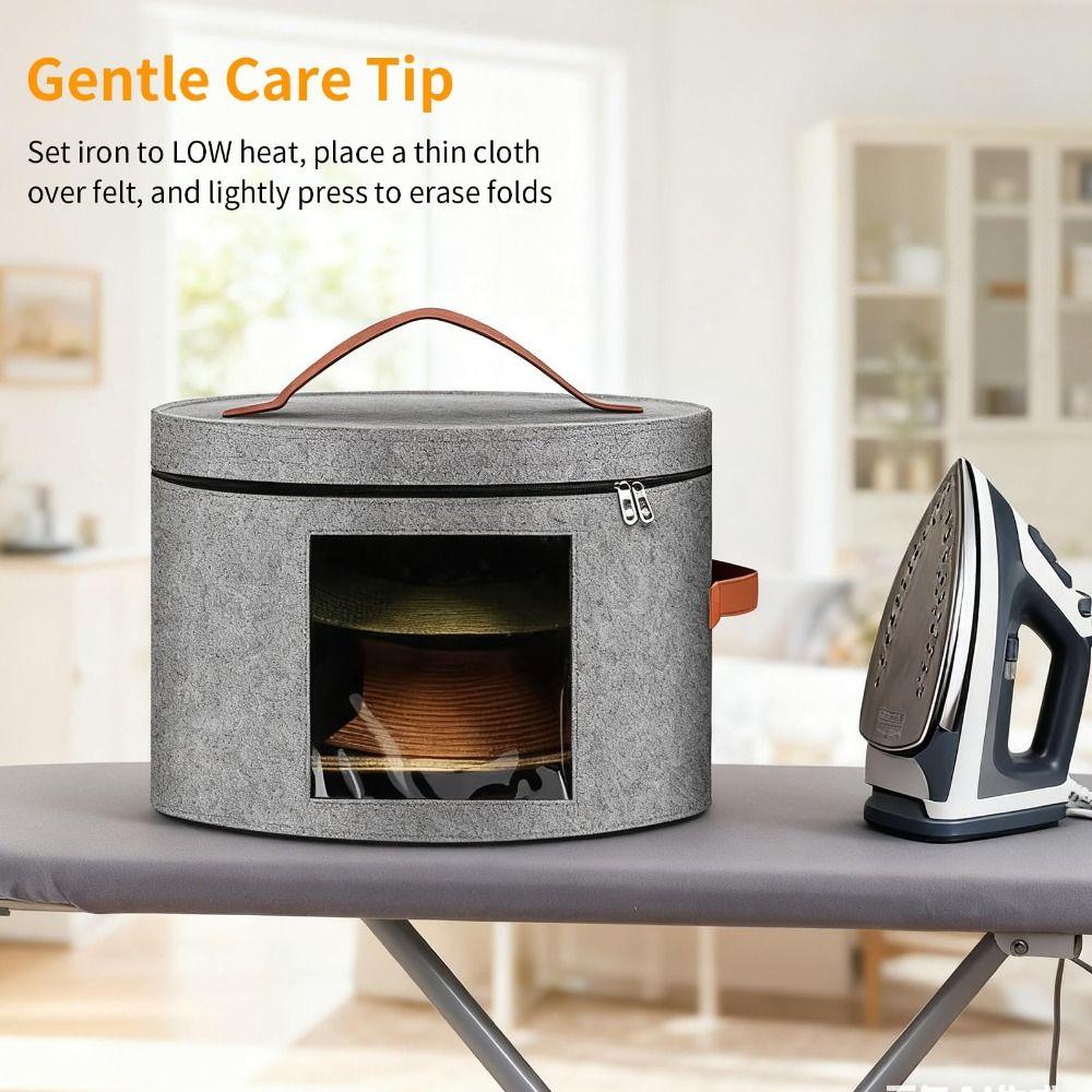 Wide Brim Hat Organizer Hat Box for Women Men Felt Cloth Wide Brim Hat Case for Travel