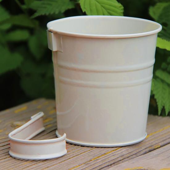 Цветочная корзина. Практичный прочный антидеформированный горшок в форме ведра со съемным крючком для патио.