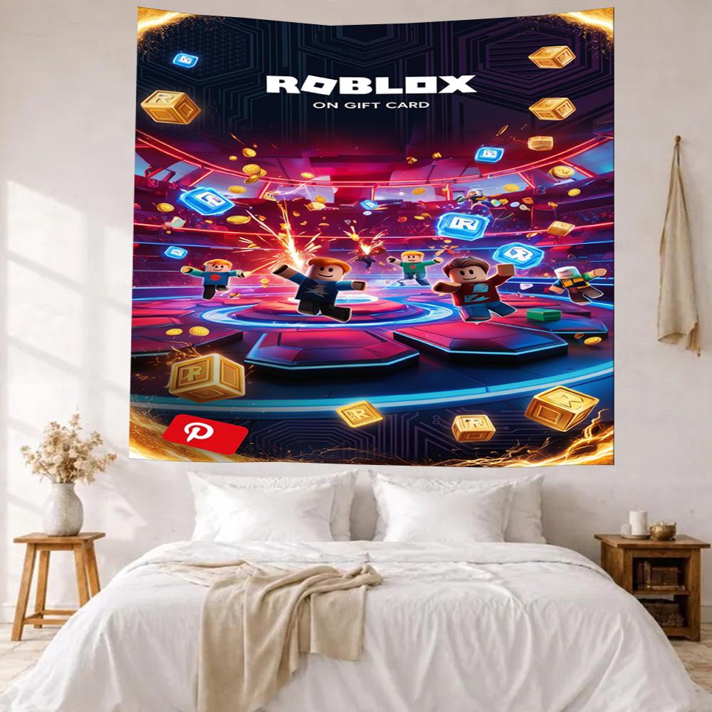 Roblox Wall Decor Tapestry Art For Pet Memorial Birthdaywedding Party Backdrop Family Gift
