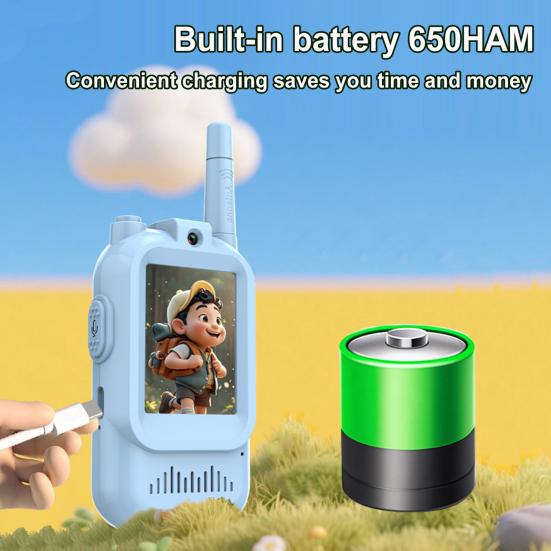 2 шт. Детская видеоняня с видео и аудиосвязью, перезаряжаемые рации, устройство для связи на улице для мальчиков и девочек