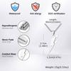 Vnox Collier pendentif foudre en acier inoxydable, chaîne de boîte de 60 cm avec fermoir à homard