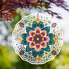 10-дюймовый мандала-ветроуказатель, уличный декор для сада с вращающимся на 360 градусов крюком, яркий металлический подвесной дизайн для патио, газона, сезонный подарок