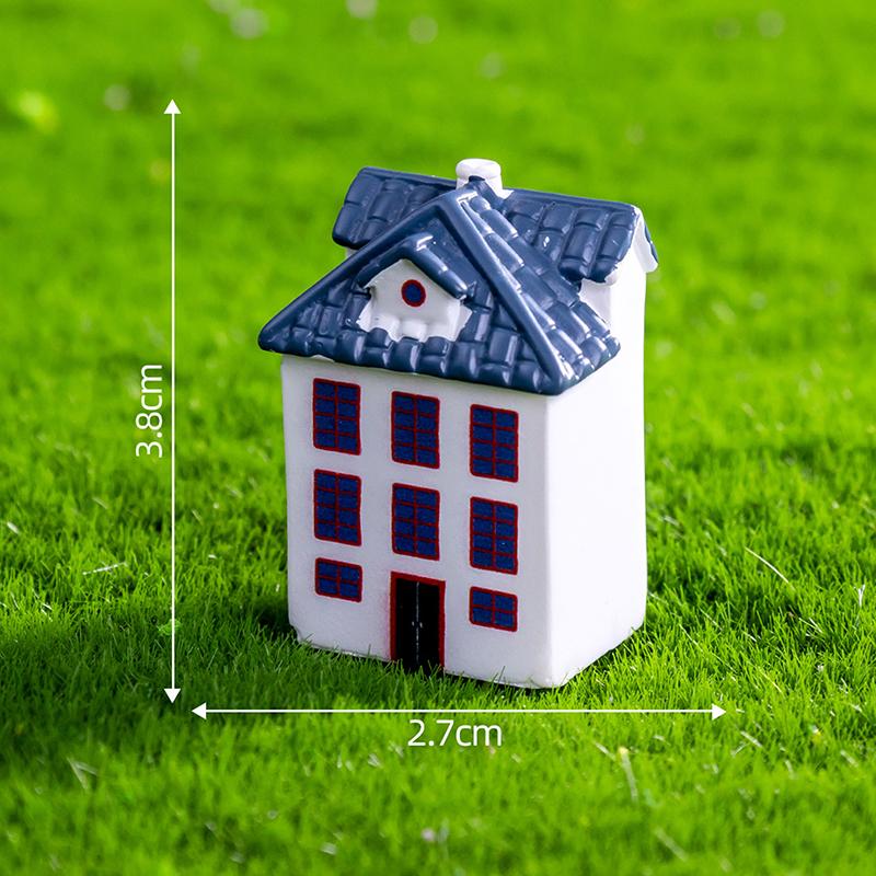 Милый креативный современный небольшой домик, ландшафтная фигурка, поделки, миниатюрная статуэтка, украшение для дома своими руками, небольшие украшения, подарки