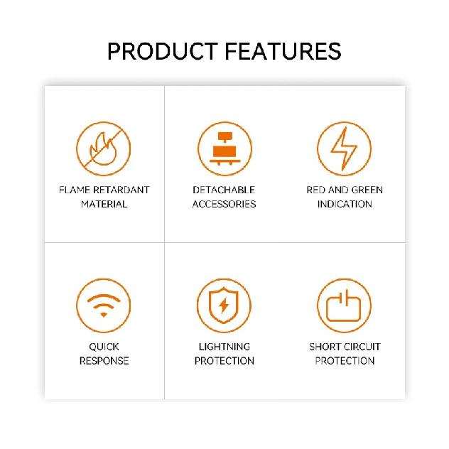 ETEK SPD Type T1+T2 House Lightning Surge Protective Device Protector Arrester Protection 2P 4P 1P+NPE 3P+NPE EKU5