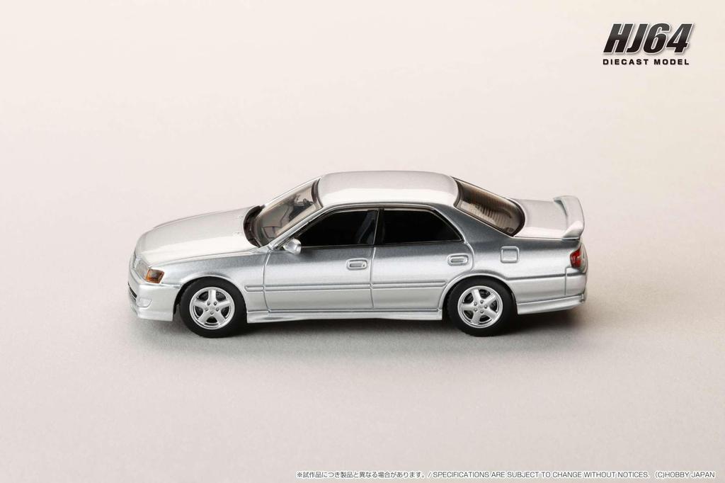 Hobby Japan HJ64 Toyota Chaser Tourer V Ранняя версия Серебристый металлик Готовая модель HJ641072S 1/64 (JZX100) (1996)