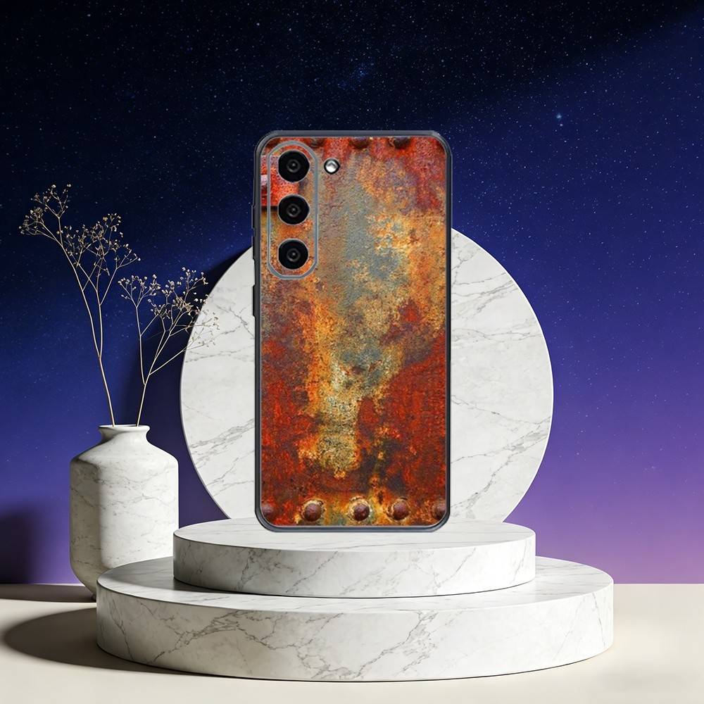 Retro Industrial Style Rusty walls Phone Case For Samsung Galaxy A73,A72,A71,A70,A53,A52,A51,Others Soft Black Cover
