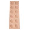 Solid wood grid fixed egg rack, creative wooden multi-grid kitchen refrigerator storage egg tray display tray