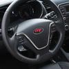 AXADSN1 ABS Car Steering Wheel Logo Emblem Sticker Decals For KIA GT Sportage Ceed Sorento Cerato Optima Picanto Rio Soul k5 Stonic K4