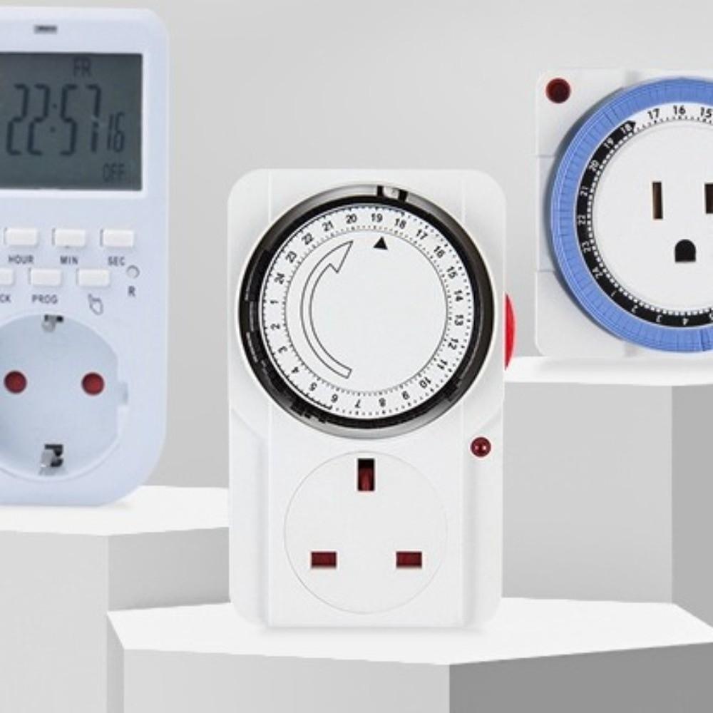 15 Minutes Intervals Energy Saving Timer Socket Mechanical Timer Switch  Office Use