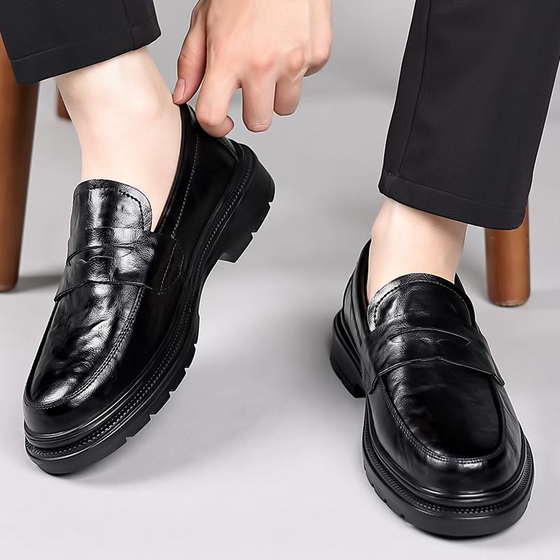 Модные дышащие повседневные туфли для отдыха на открытом воздухе для мужчин, нескользящие туфли на плоской подошве для ходьбы, новые мужские кожаные мокасины, кроссовки для работы в офисе и вождения