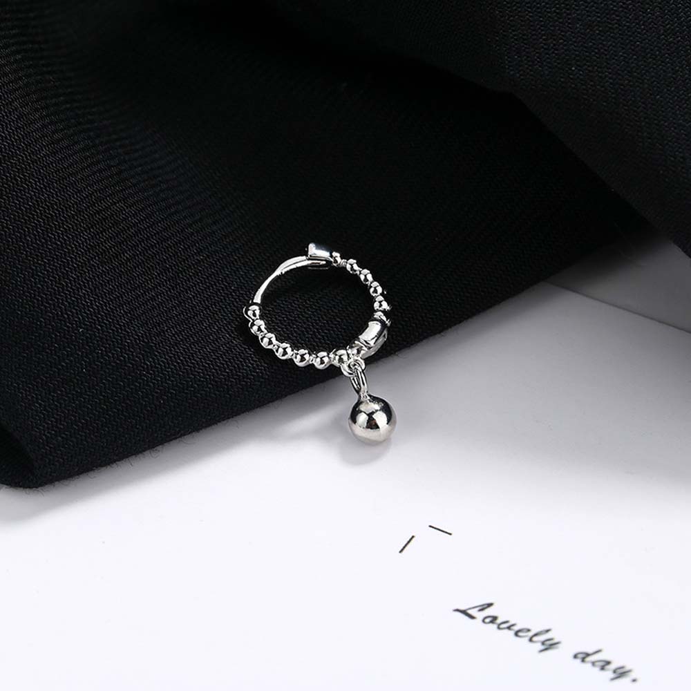Simple Temperament Beads Korean Copper Fashion Jewelry Stud Earrings Ear Buckle Hoop Earrings