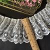 Высококачественная двойная хлопковая нить, вышивка, плиссированное тюлевое кружево, сделай сам, платье, юбка, нижнее белье, манжета, штора, подол, швейная отделка