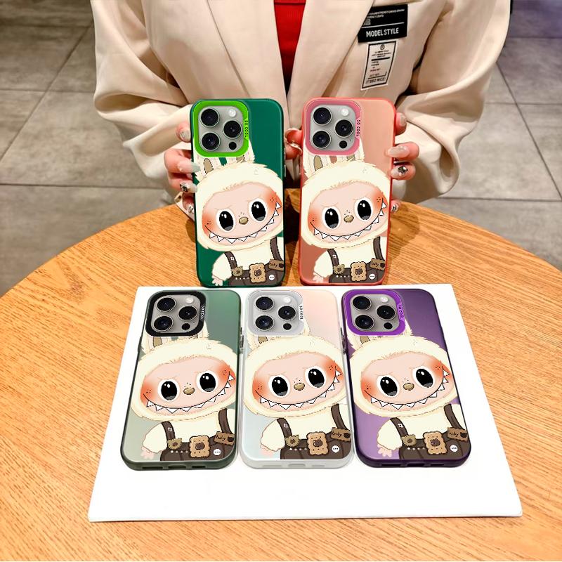 Модный чехол Labubu «Очаровательный рабочий стиль» для серий Oppo/Realme. Oppo A12, A1 Pro, A16K, Reno6 Lite, A3x, A32, A58, A17, Realme 7i, 9i, V23, C15...