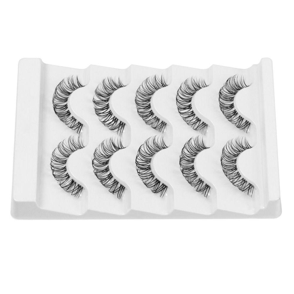 Cat Eye Fluffy False Lashes Eyelash Extension False Eyelashes Clear Band Russian Strip Lashes