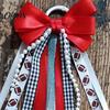Boot Charm with Loop 2Pcs Ribbon Bow for Cowgirl Boots, Women Satin Western Decorations Hanging Ring, Universal Decoration Accessories