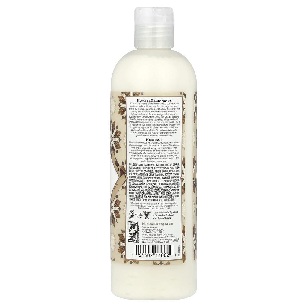 Nubian Heritage Body Lotion, Raw Shea Butter, 13 Fl Oz (384 Ml)