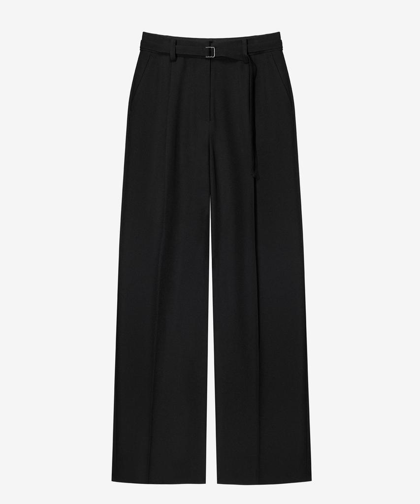MIND BRIDGE WOMEN [W] Single-Pleat Wide Belted Slacks - 2 Colors