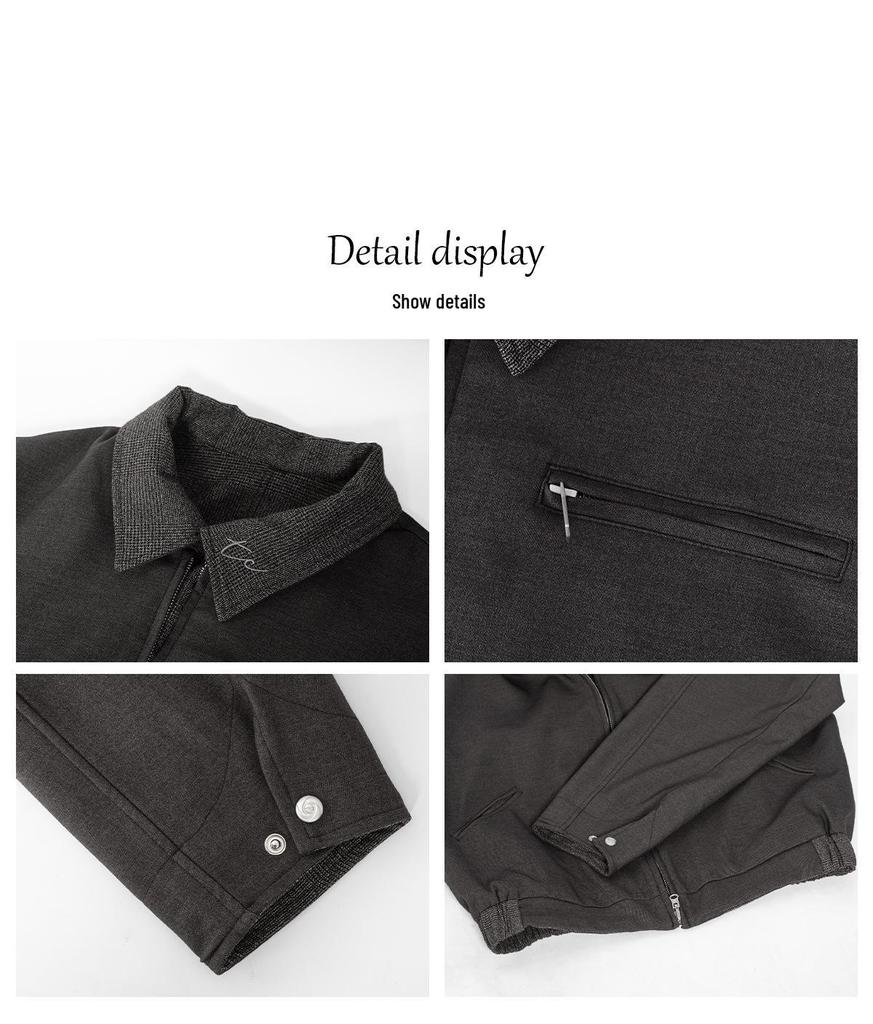 TAICHIISM Autumn Houndstooth Reversible Short Wide Fit Jacket