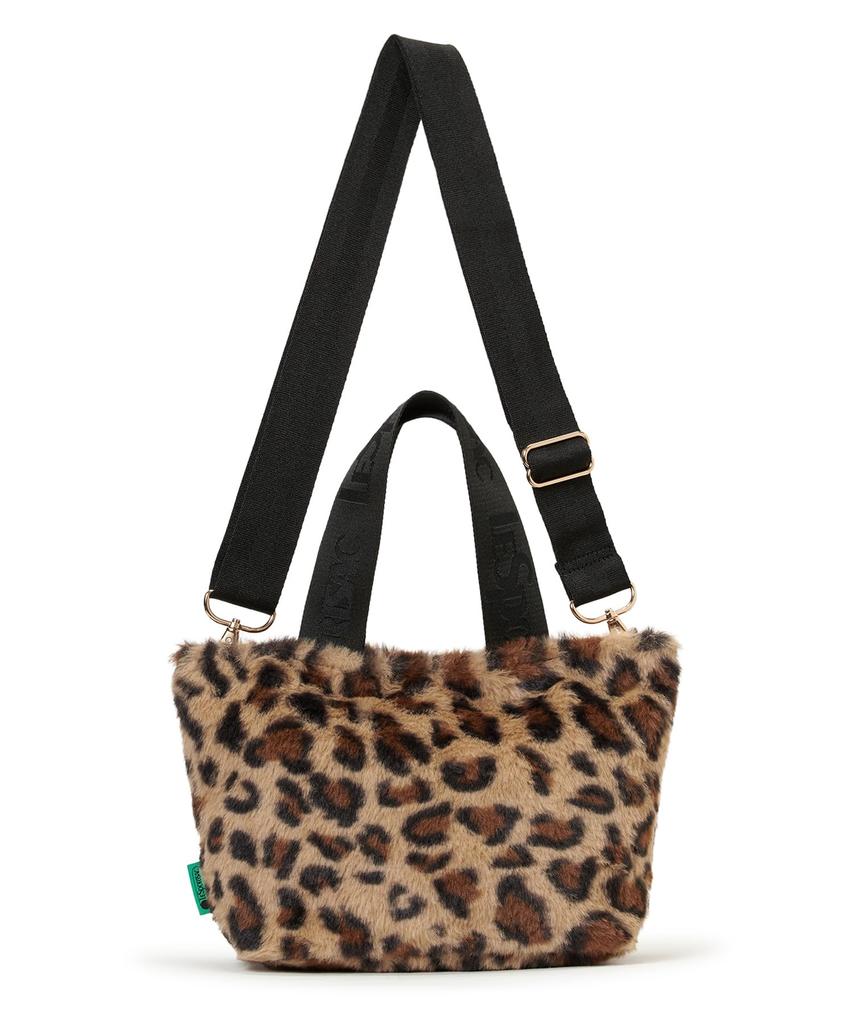 FUR EW TOTE3029Леопардовый Пушистый Мех