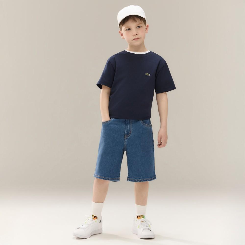 [lacoste] Kids' Denim Shorts FJ7381-56GCEA