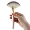 Makeup Brush Large Flat Highlight Blush Fan Shape Makeup Brush Powder Loose Face Soft and Cozy Even Color Tool, 1 Piece, 10 Handle Color L-4