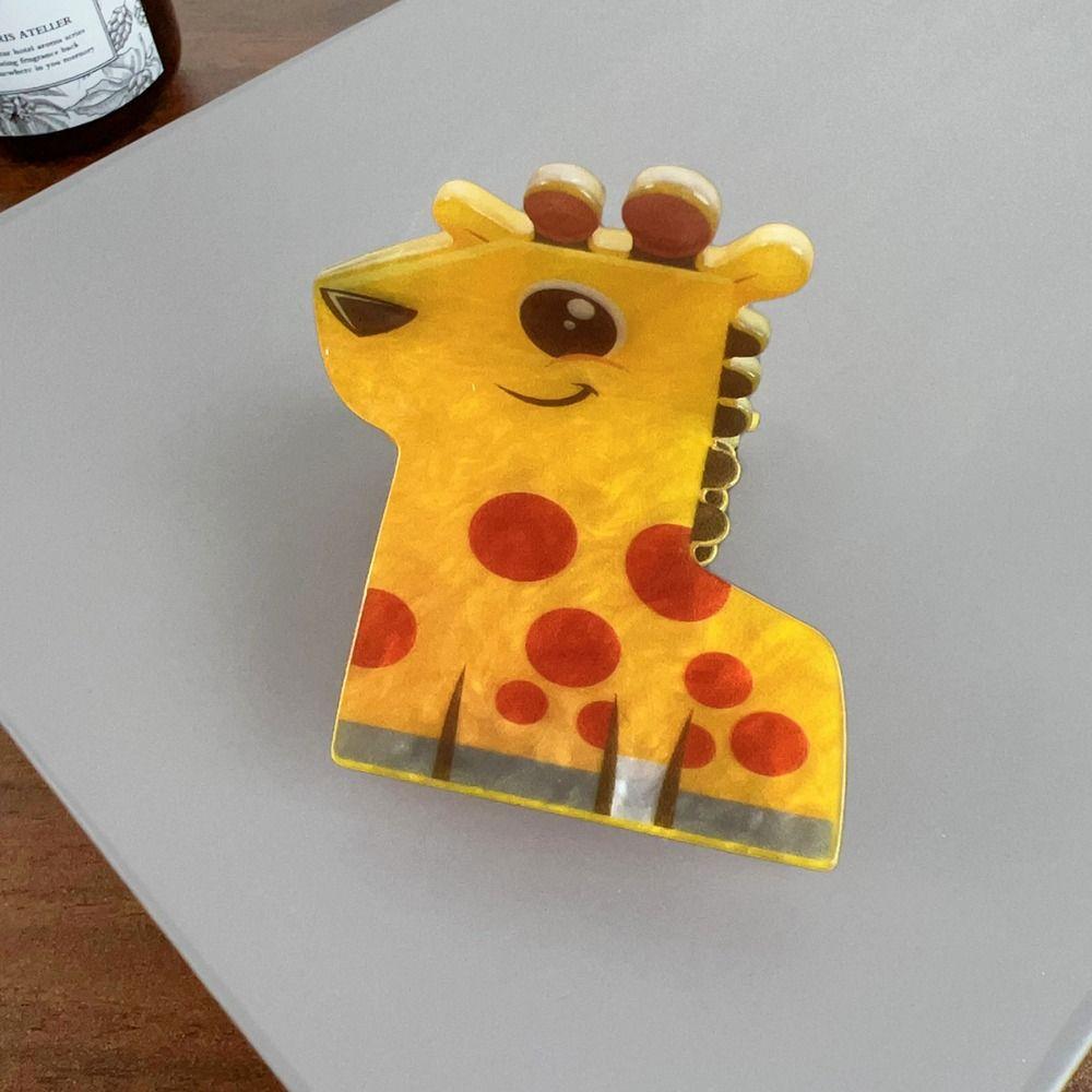 Улитка Акриловый коготь для волос животных Лев Мультфильм Акула Заколка для волос Kawaii Кошка Ежедневно