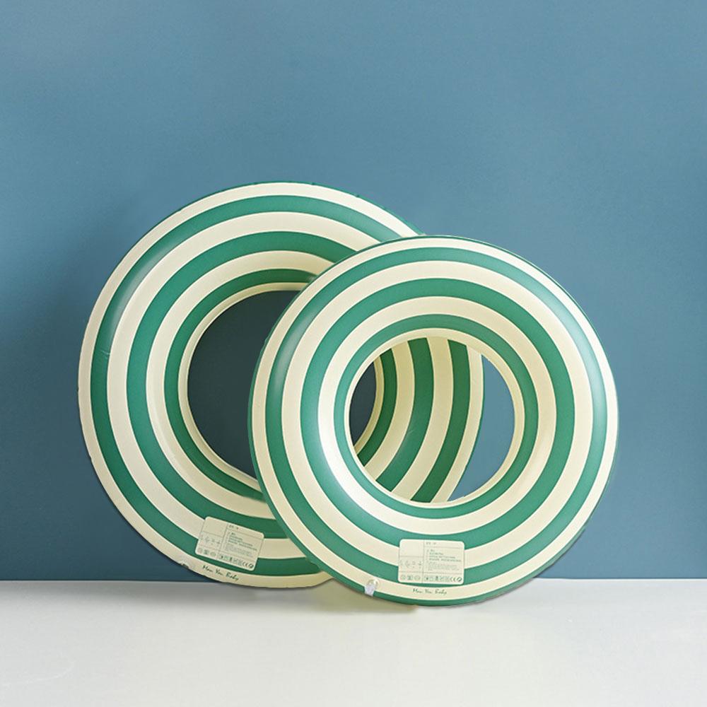 1 шт. Зеленый полосатый плавательный обруч подмышечный обруч надувной плавающий обруч ПВХ утолщенный плавательный обруч, подходит для бассейна пляжа