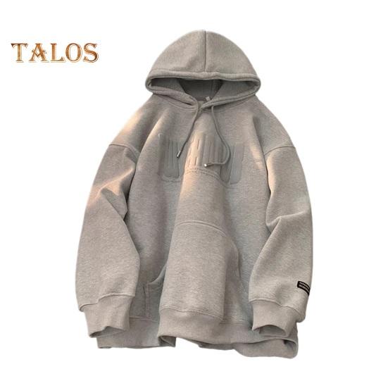 Мужская толстовка с капюшоном на осень-зиму с принтом букв, эластичными манжетами, толстым плюшем, большим накладным карманом, с капюшоном, свободная, сохраняющая тепло, средней длины