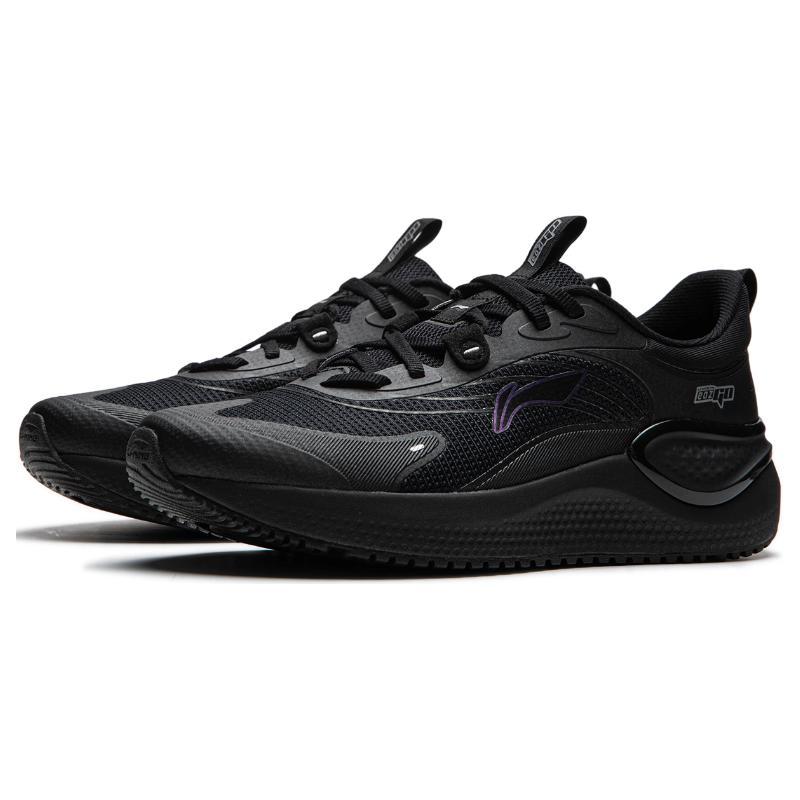 Li Ning Eazgo V2 Амортизация, Износостойкие Низкие Беговые Кроссовки Женские Черные ARSU002-6